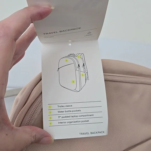 NWT All In Motion Travel Backpack Cream Tan - Picture 5 of 8